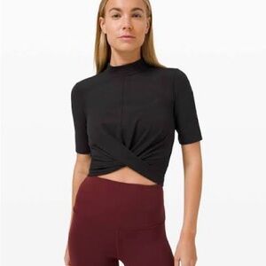 Lululemon Mock Neck Black Speckled Women's Top